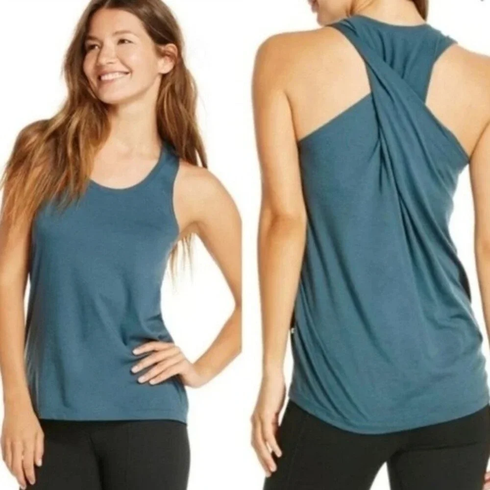 Fabletics Pryor Tank, Size XS, Dusk / Dark Blue, Excellent Used Condition